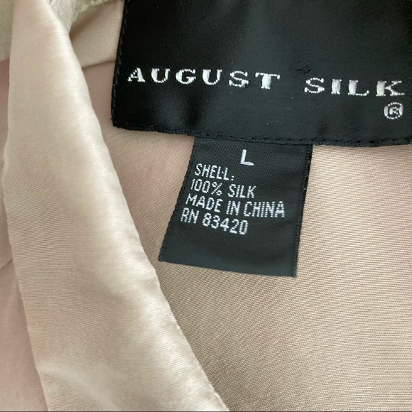 VTG 💯Silk Sleeveless Button Down Top sz L - Picture 4 of 7